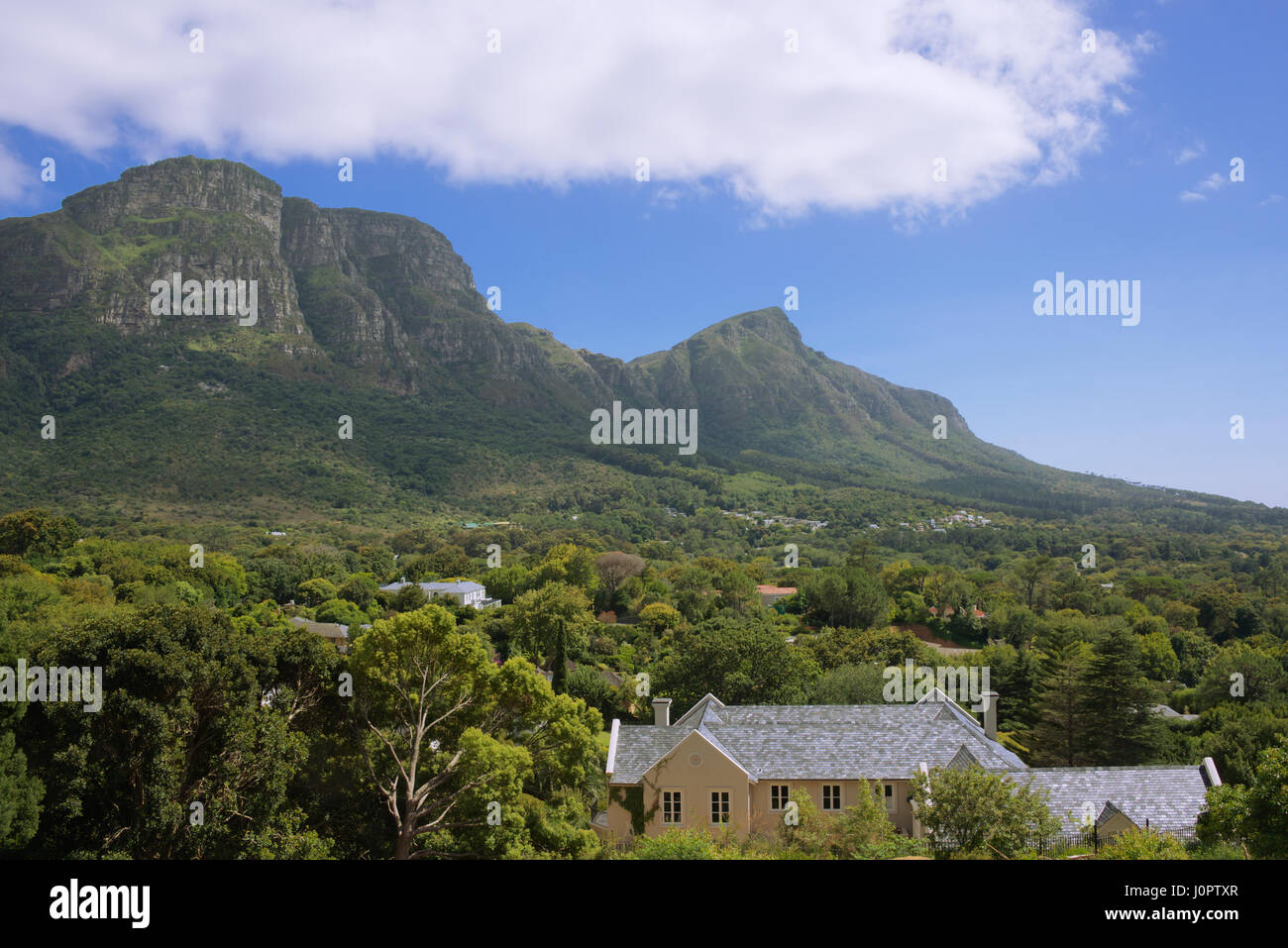 La montagne de la table vue de Constantia Cape Town Afrique du Sud Banque D'Images