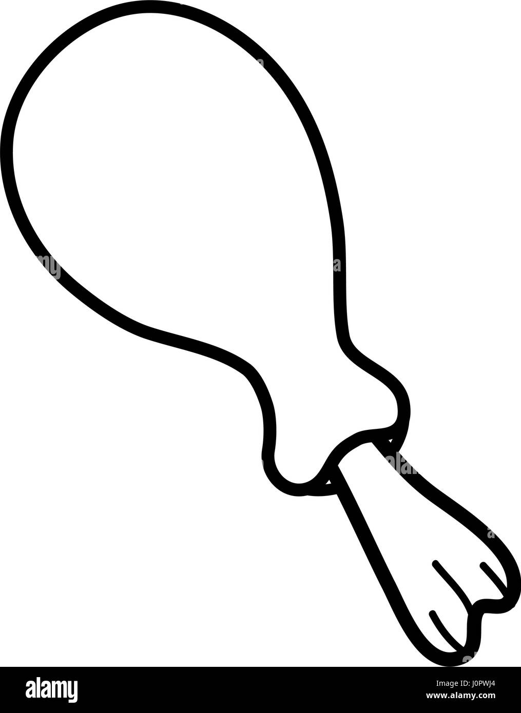 Cuisse de poulet nourriture savoureuse silhouette Illustration de Vecteur