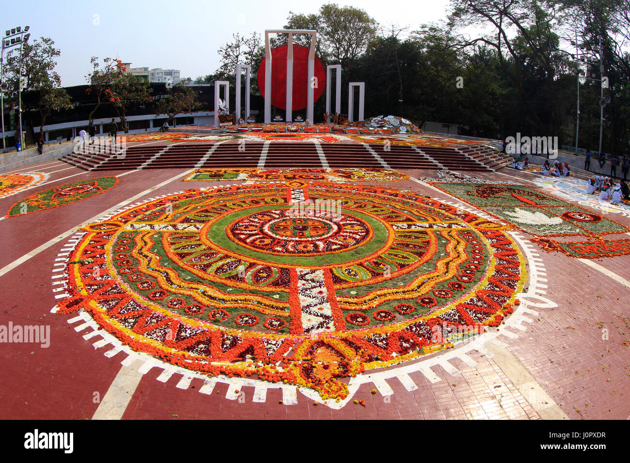 Le centre de Shaheed Minar (Monument des Martyrs de la langue) dans la ville de Dhaka construit à la mémoire des étudiants et d'autres tués au cours de la langue historique déplacer Banque D'Images