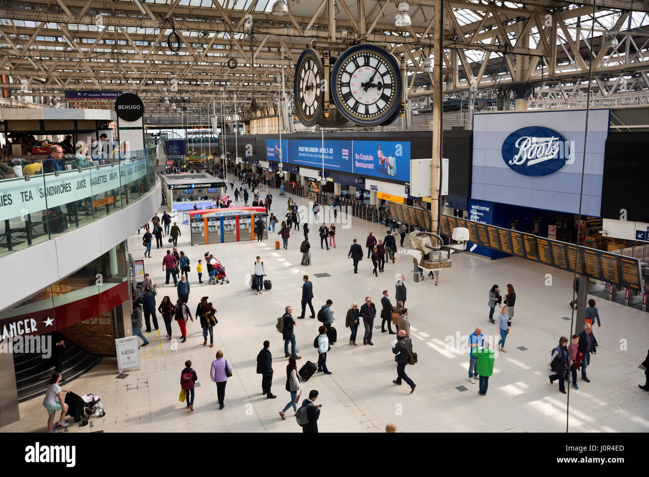 La gare de Waterloo, Londres, UK Banque D'Images