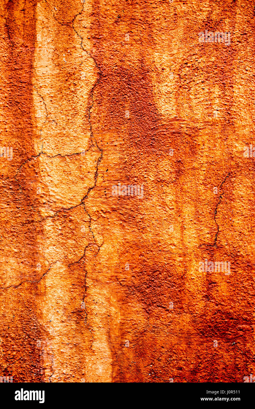 Fond orange et marron avec des grésillements Banque D'Images