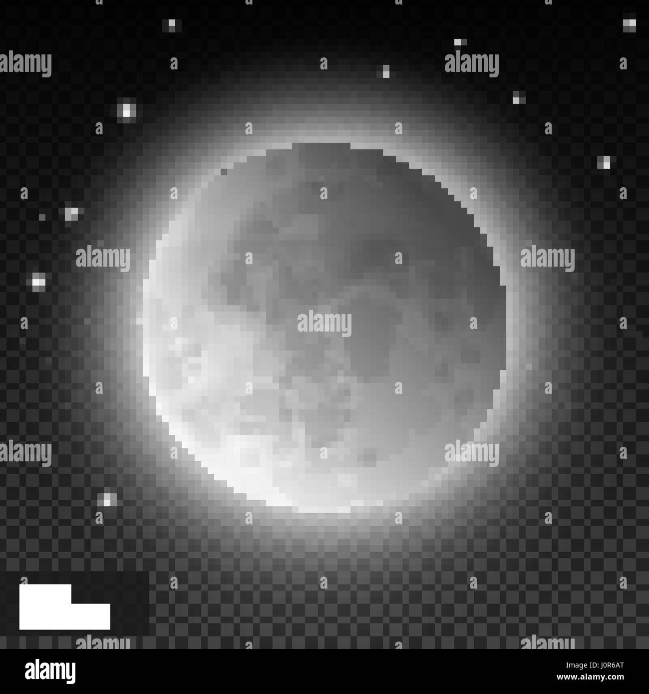 Lune Pleine Lune Blanche Detaillee Realiste Isole Sur Fond Transparent Eps10 Vector Illustration Facile A Utiliser Image Vectorielle Stock Alamy