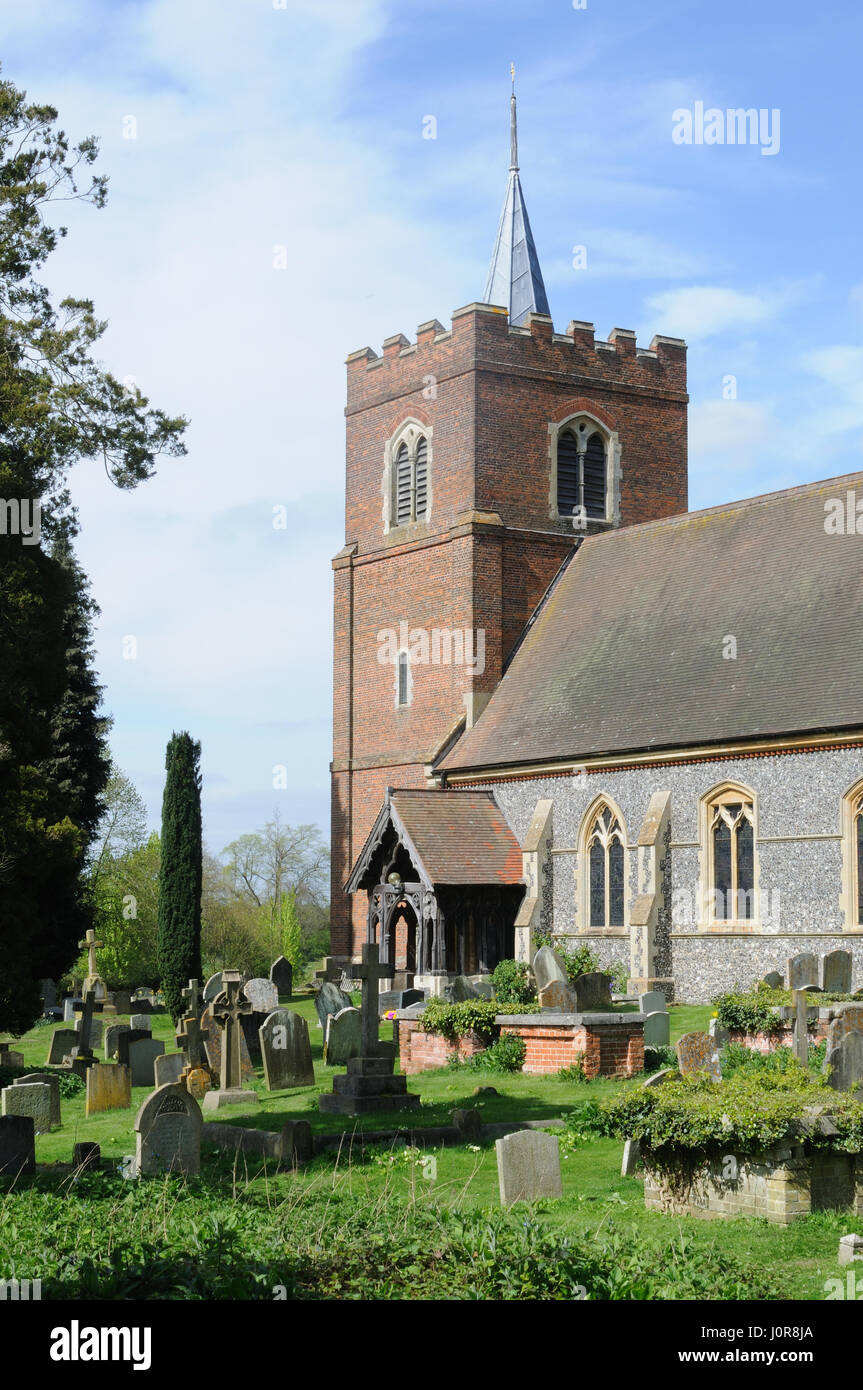 L'église de Sainte Marie la Vierge, Stansted Mountfichet, Essex, Angleterre Banque D'Images