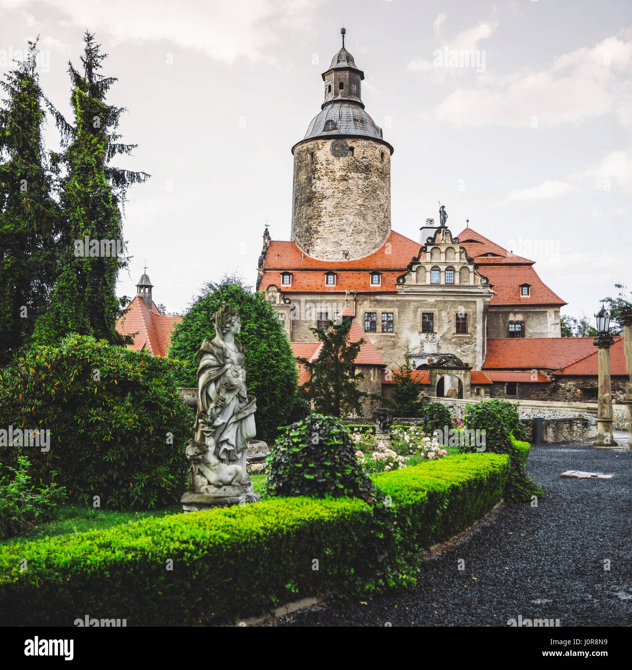 Château Czocha zamek Czocha ou dans la Basse-silésie en Pologne. Banque D'Images