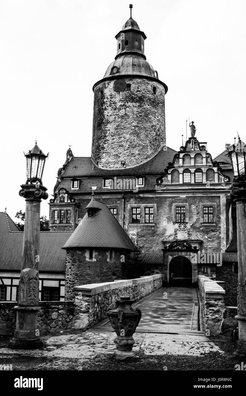 Château Czocha zamek Czocha ou dans la Basse-silésie en Pologne. Banque D'Images
