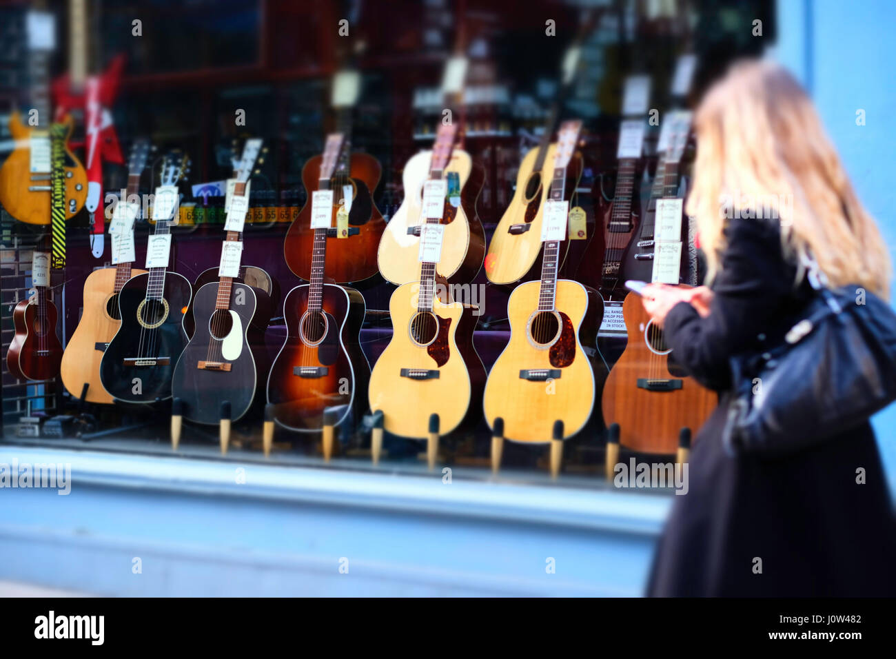 Guitar shop, Denmark Street, London, United Kingdom Photo Stock - Alamy