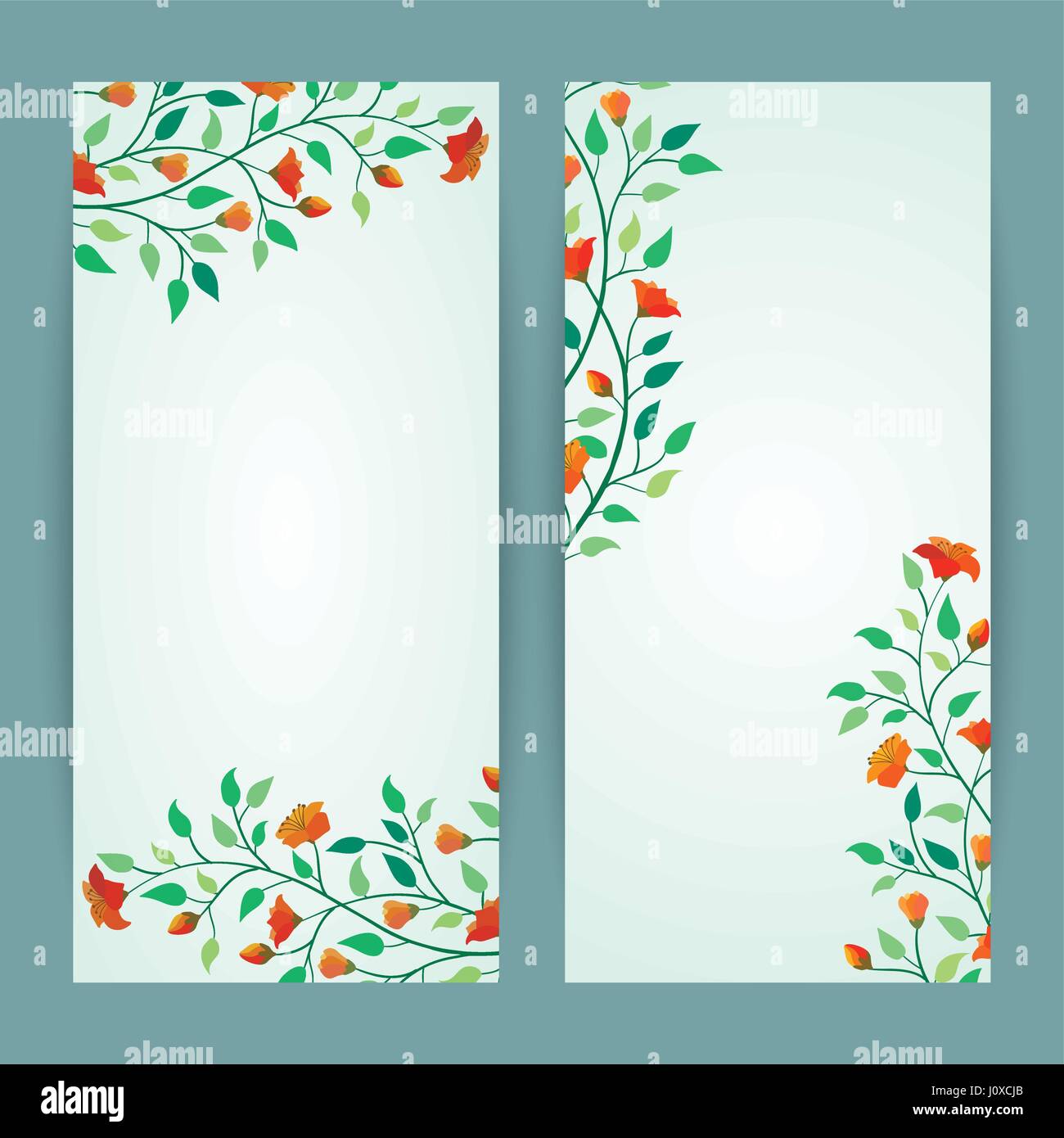 Belle fleur Vintage Vecteur Arrière-plan modèle de bannière Illustration de Vecteur