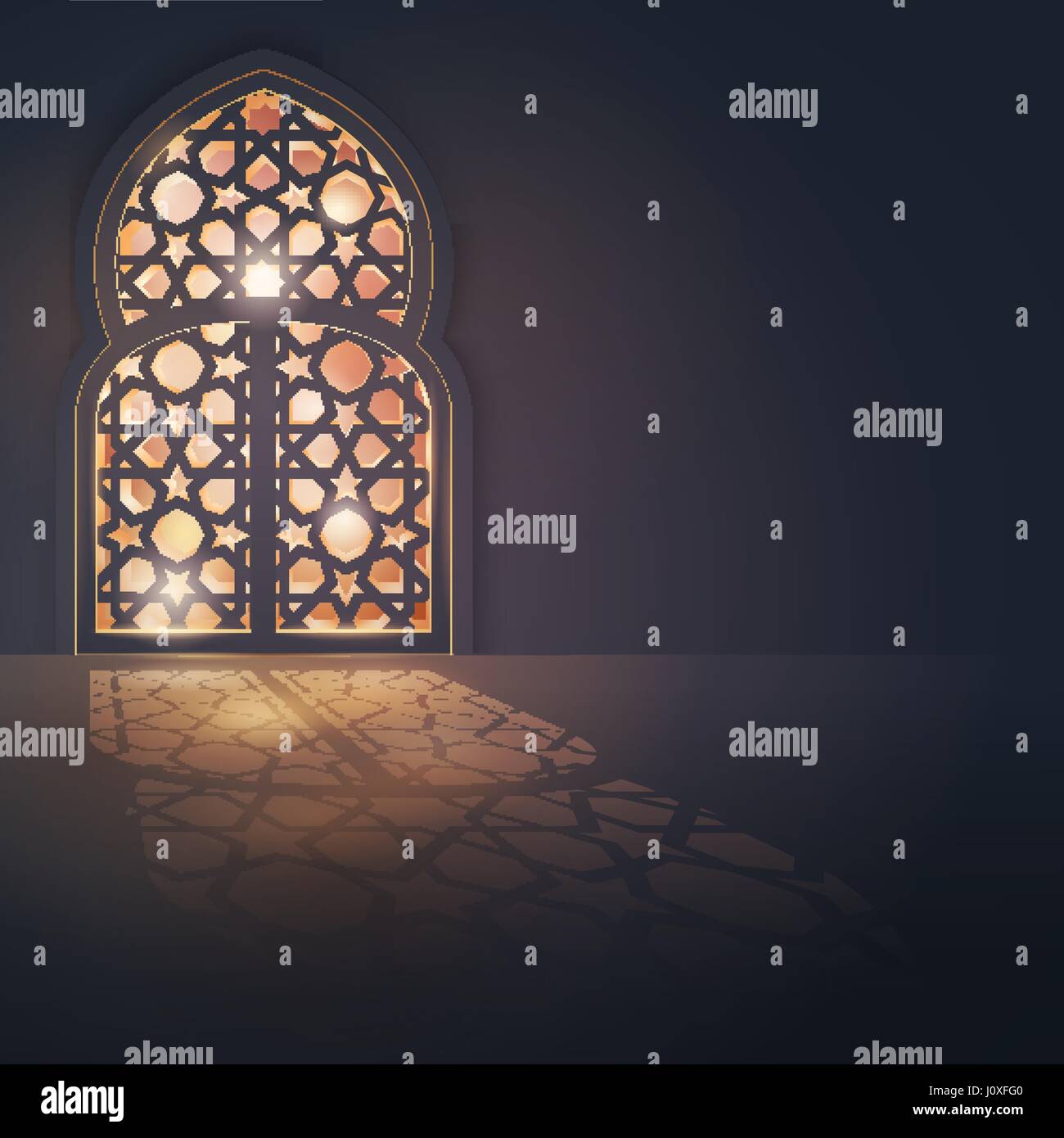 Vecteur conception islamique de fond de carte de vœux bannière conception islamique Illustration de Vecteur