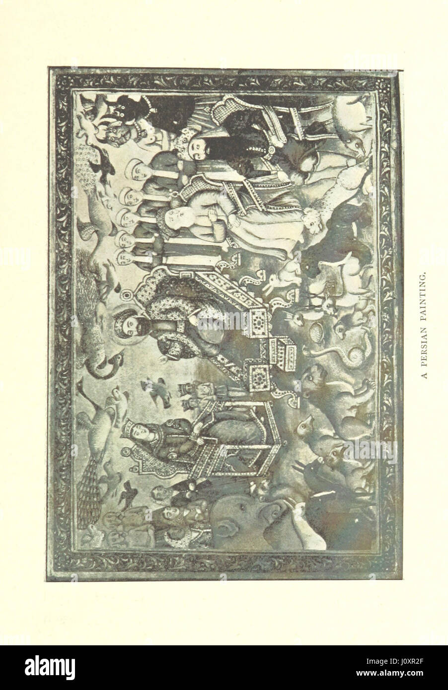 'Dans le Royaume du Shah' offre un aperçu de la vie politique et culturelle de l'Iran sous le règne du Shah. Le travail comprend des illustrations qui capturent des aspects clés de la société persane, de la monarchie et de l’influence de la région sur les événements mondiaux au cours de la période. Banque D'Images