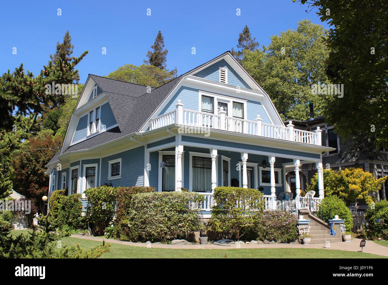 Dutch Colonial Revival house construit en 1908 à Napa, en Californie Banque D'Images