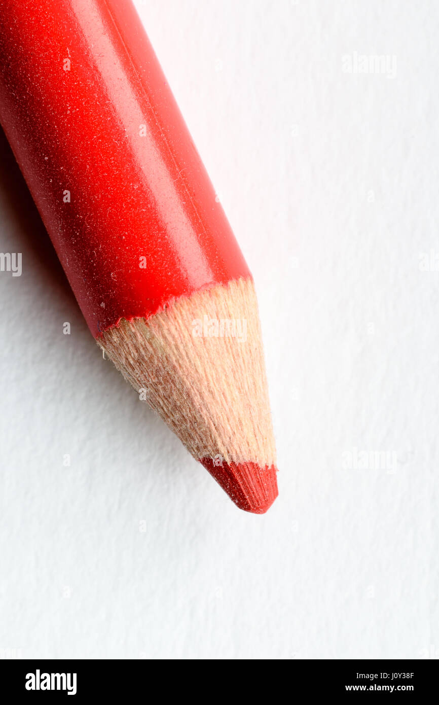 Crayon rouge macro image de la tp Banque D'Images