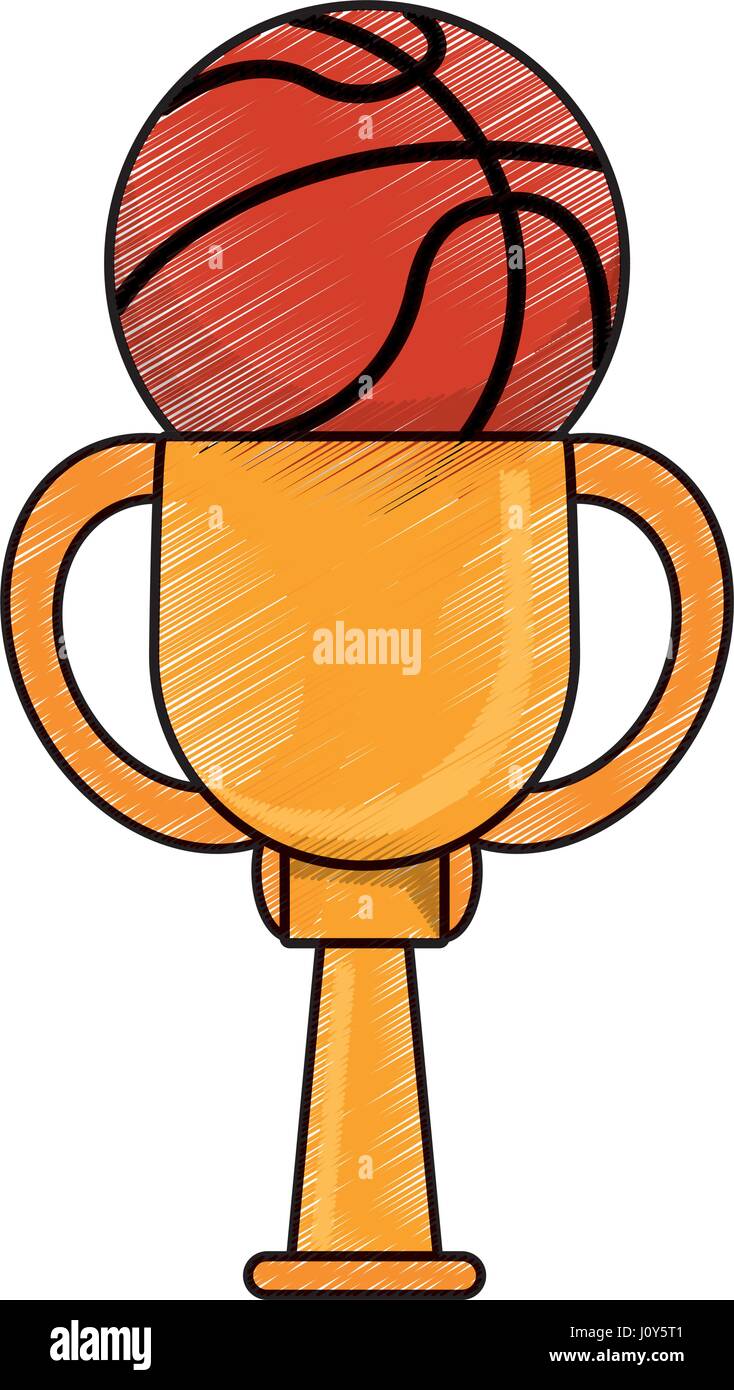 Basket-ball coupe dessin gagnant du prix Image Vectorielle Stock - Alamy