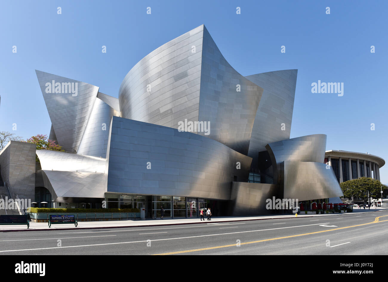 Walt Disney Concert Hall, le Grand Avenue à Los Angeles en Californie Banque D'Images
