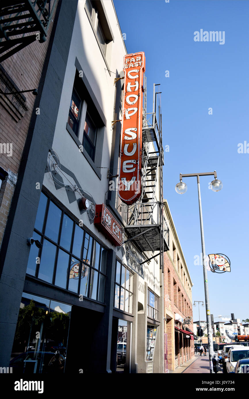 Chop Suey Restaurant à Little Tokyo, Los Angeles, Californie Banque D'Images