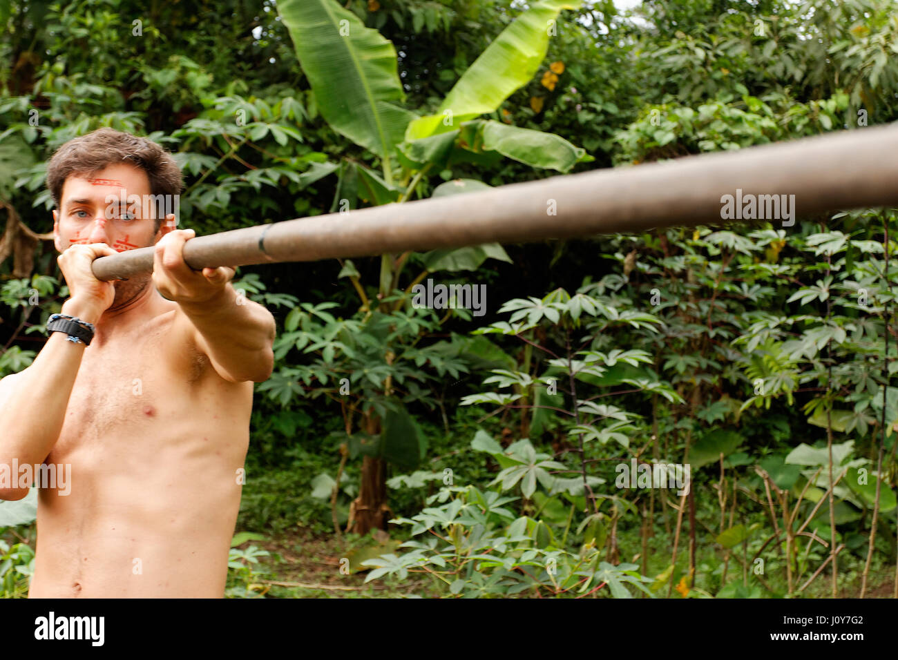 Blowgun dans Amazon Banque D'Images