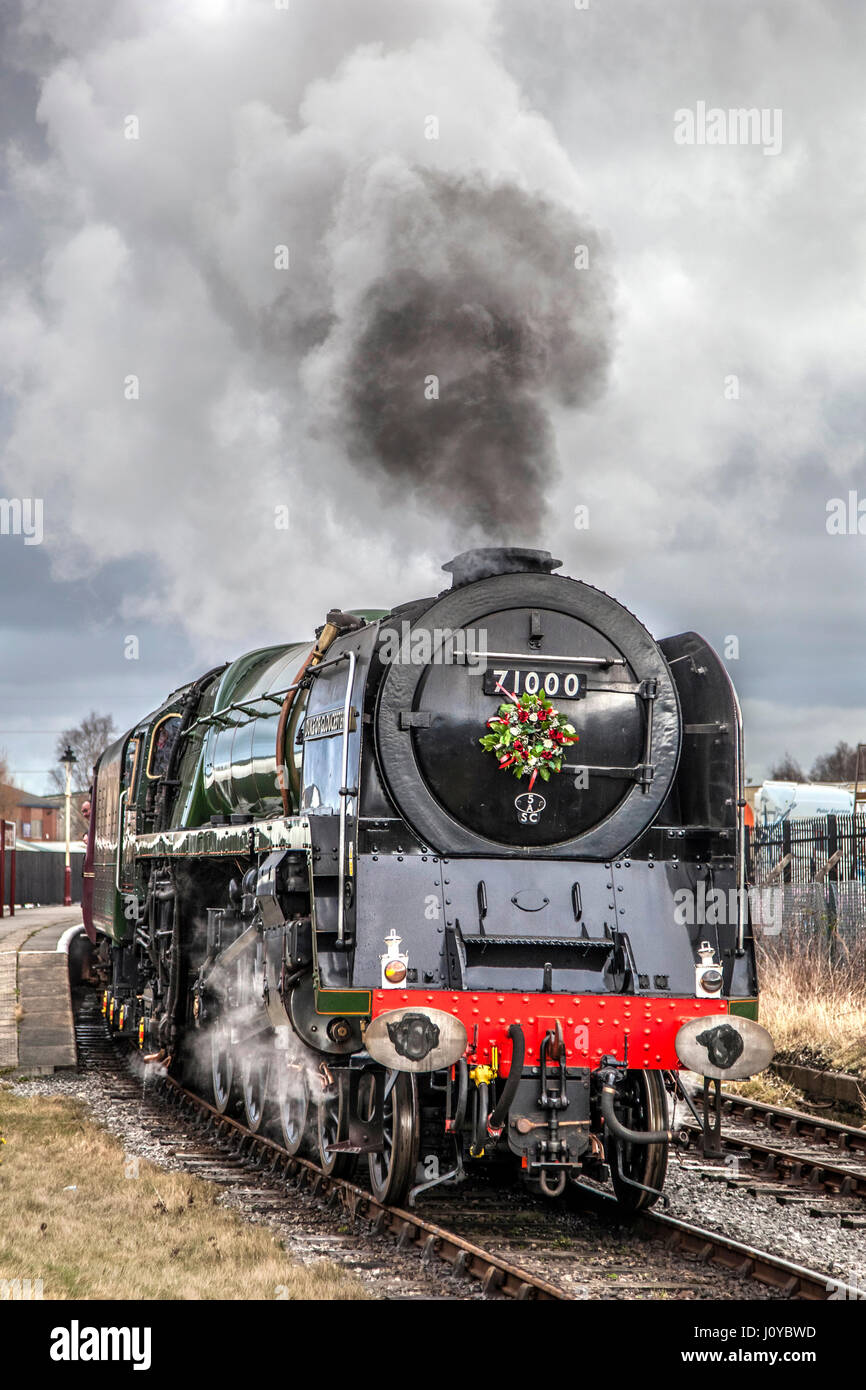 L'East Lancashire Railway Vapeur d'hiver n'est tenue de gala le week-end du 21/22ème Janvier 2012. Sur la photo est l'unique classe BR 8 locomotive no 7100 du Pacifique Banque D'Images