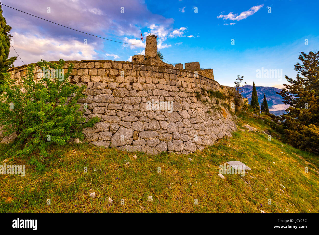 La Croatie Dalmatie vue depuis la forteresse de Klis Banque D'Images