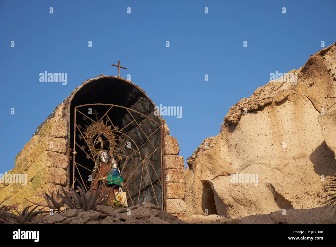 Un culte de Virgen del Carmen, El Puertito, Tenerife, Canaries, Espagne. Banque D'Images