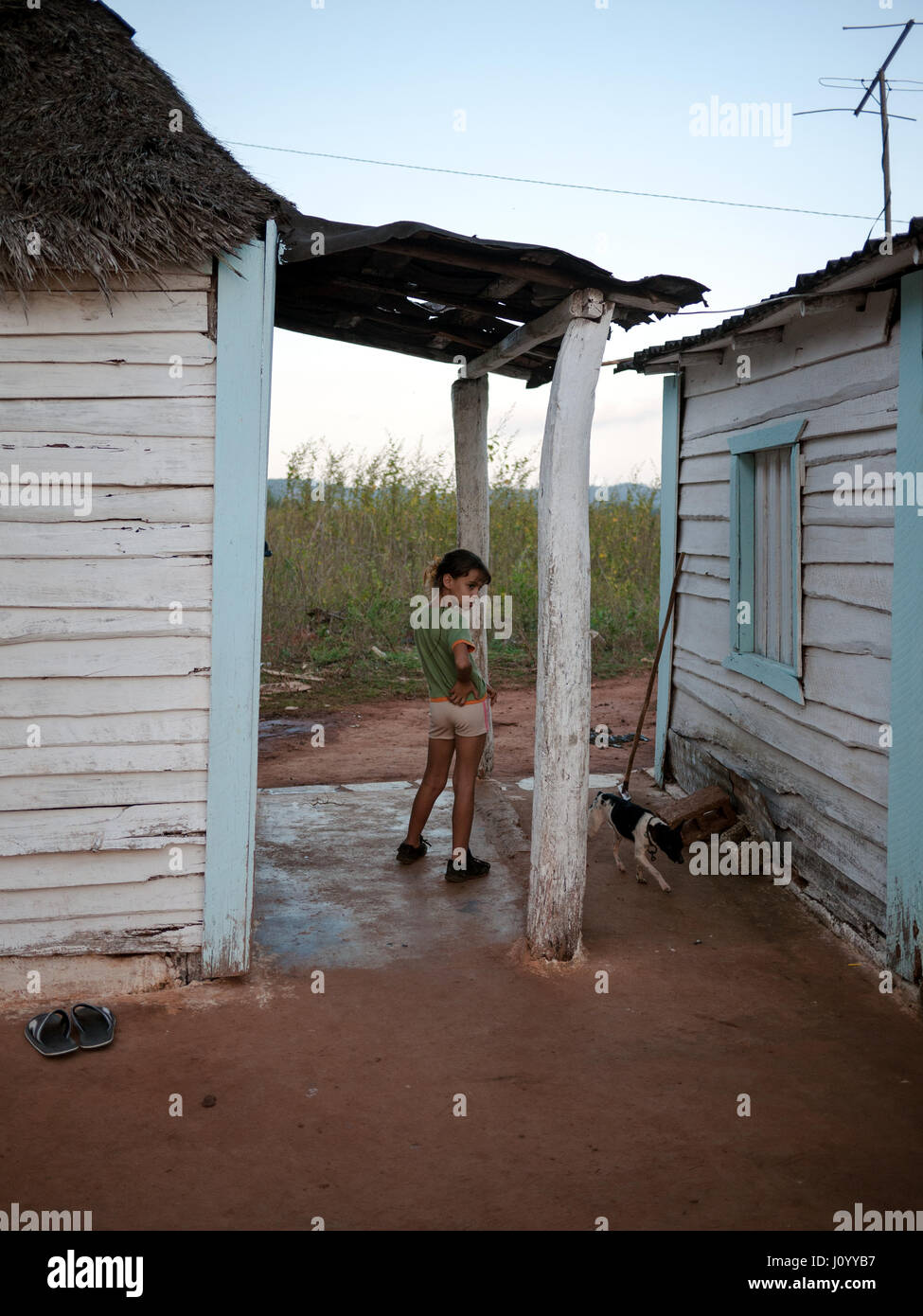 Petite fille à Viñales, Cuba Banque D'Images