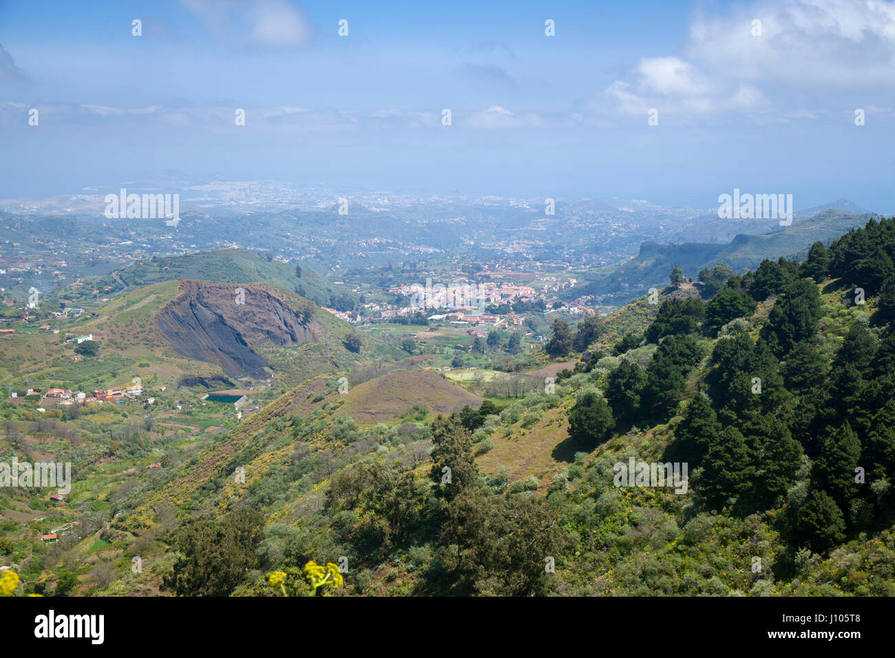 Le centre de Gran Canaria en avril, la vallée Vega de San Mateo Banque D'Images