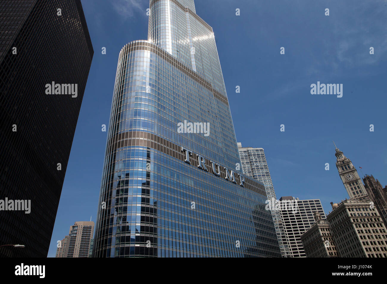 Trump International Hotel and Tower Chicago. Dans un bâtiment appartenant à l'équipe de Donald Trump. Banque D'Images