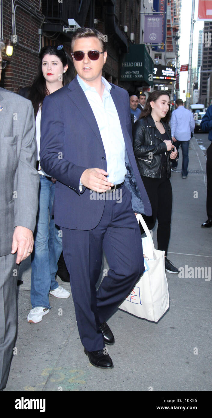 New York, NY, USA. Apr 17, 2017. Chris Hayes au Late Show avec Stephen Colbert à New York le 17 avril 2017. Credit : Rw/media/Alamy Punch Live News Banque D'Images