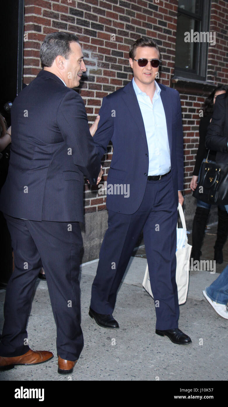 New York, NY, USA. Apr 17, 2017. Chris Hayes au Late Show avec Stephen Colbert à New York le 17 avril 2017. Credit : Rw/media/Alamy Punch Live News Banque D'Images