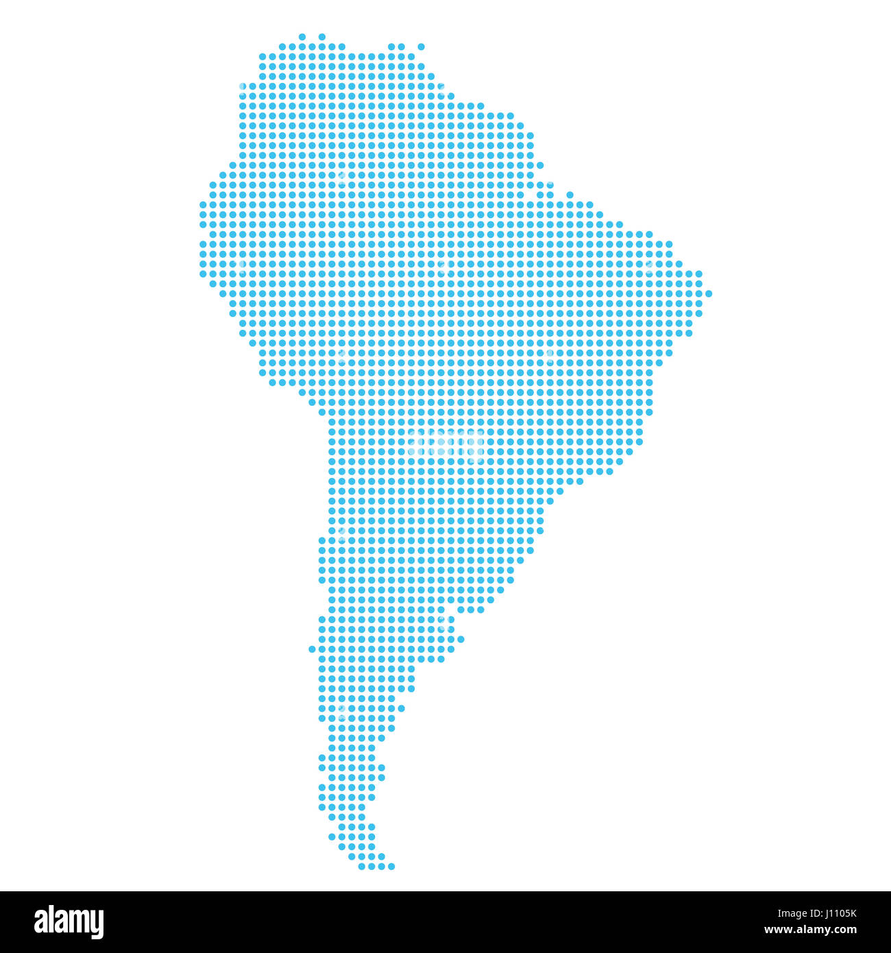 L'Amérique du Sud fait de points Banque D'Images