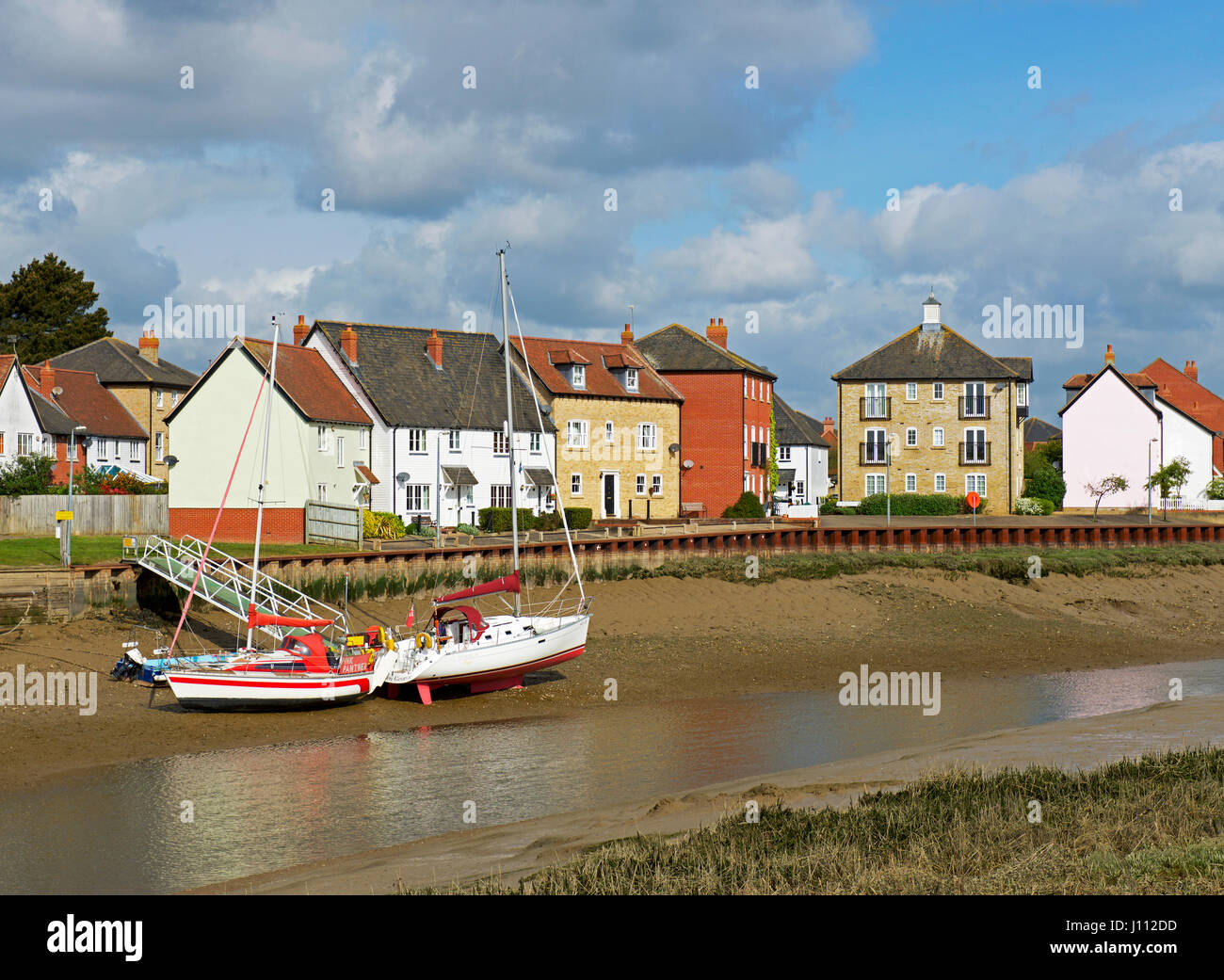 Le front de mer, Rowhedge, Essex, Angleterre, Royaume-Uni Banque D'Images