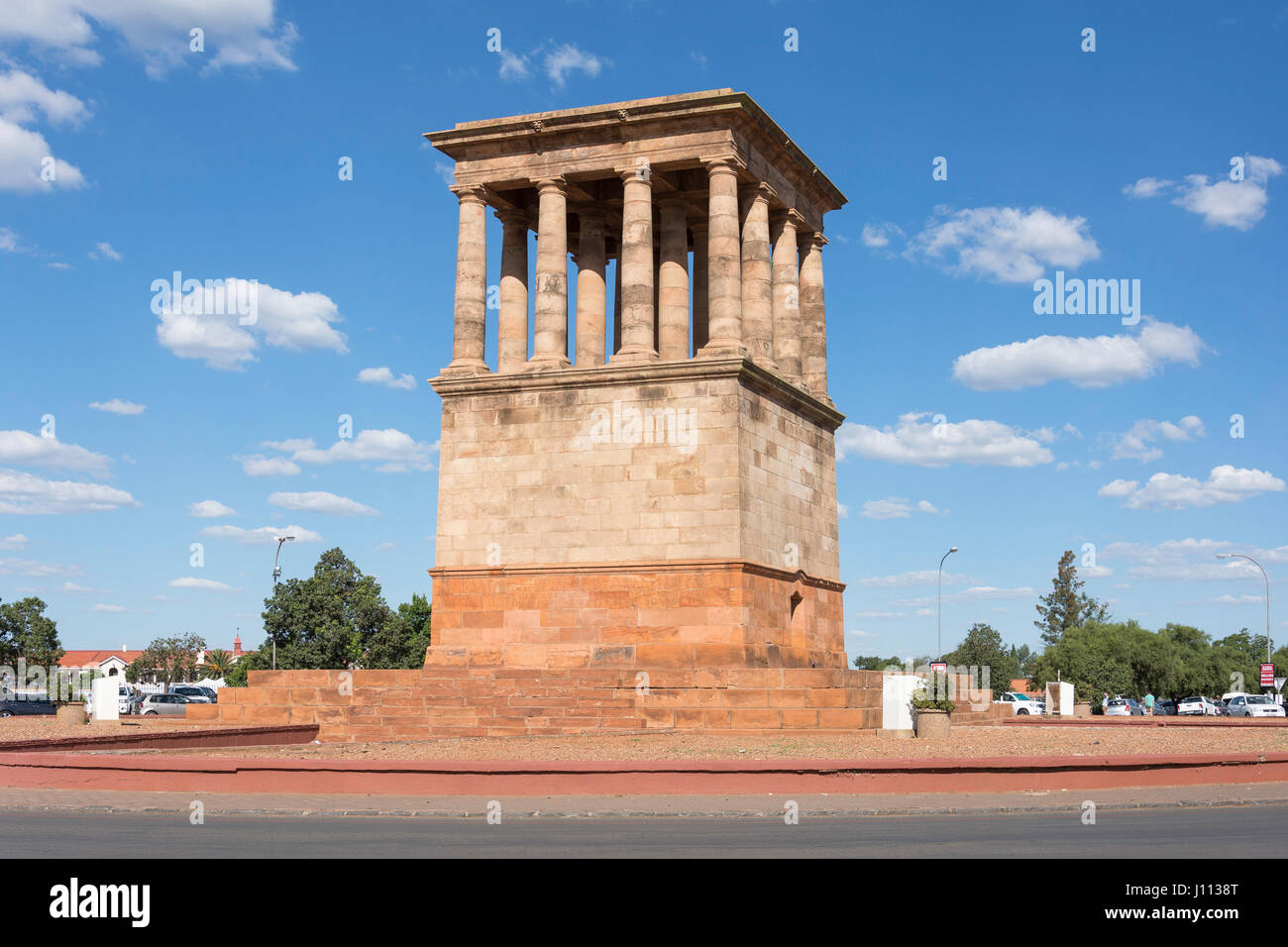 Le Mémorial de la paix et de la justice communautaire, Greenpoint Square, Greenpoint, Kimberley, dans le Nord de la Province du Cap, Afrique du Sud Banque D'Images