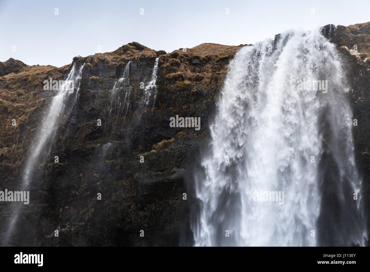 Seljalandfoss cascade, la nature islandaise monument Banque D'Images