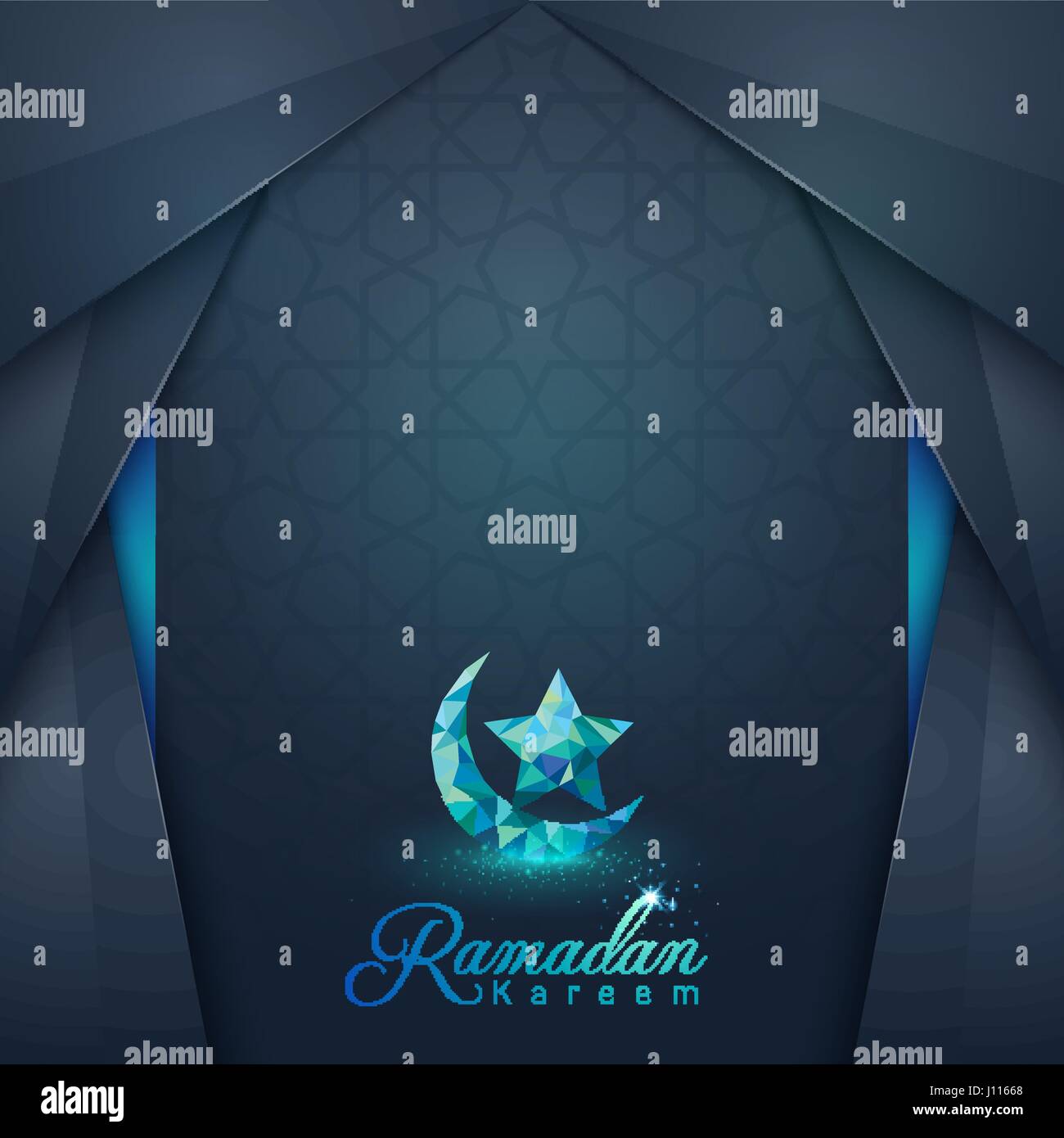 Ramadan Kareem conception islamique et l'arrière-plan de carte de vœux Illustration de Vecteur