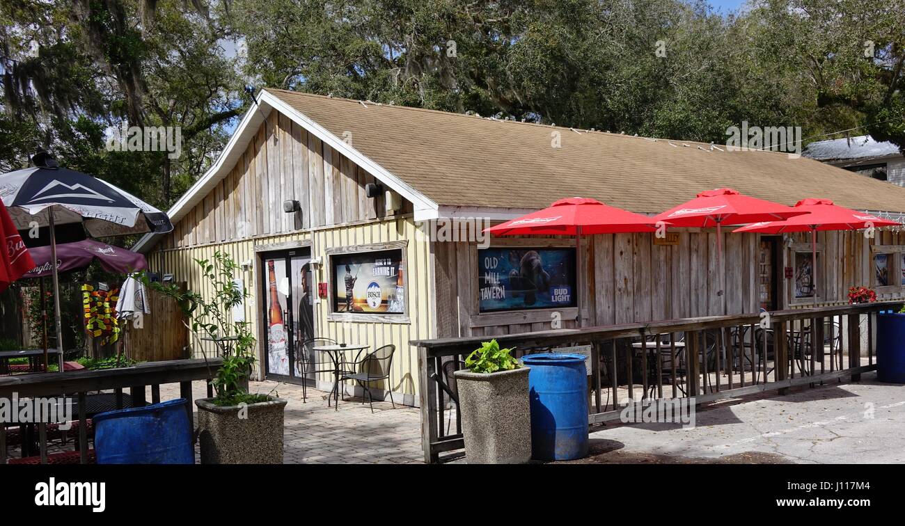 Old Mill Tavern, Homosassa, Floride Banque D'Images