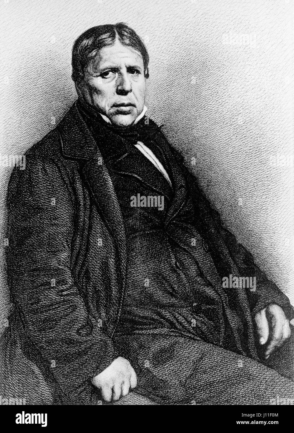 Victor Hugo (1802-85), poète, romancier et dramaturge, Portrait, illustration Banque D'Images