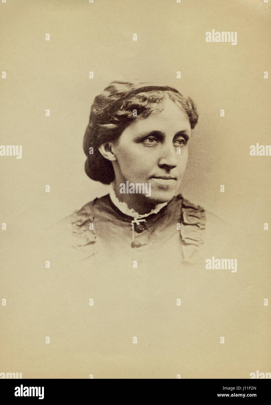Louisa May Alcott (1832-88), romancière américaine, Portrait, 1870 Banque D'Images