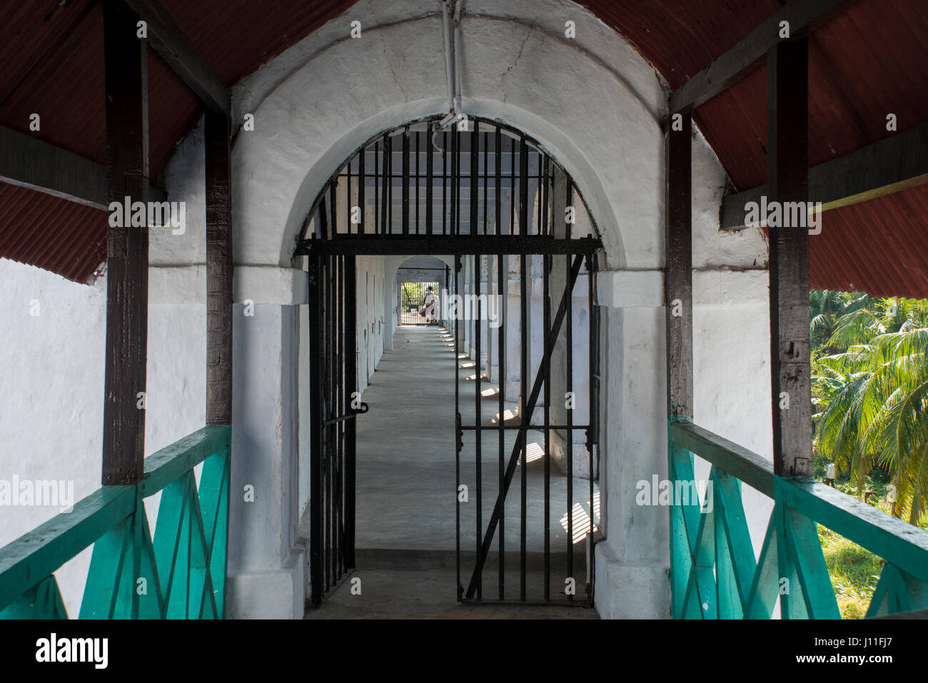 L'Inde, l'île d'Andaman, Port Blair. Tristement célèbre prison cellulaire National Monument aka Kala Pani. Infâme prison coloniale britannique utilisé par l'exil de pol Banque D'Images