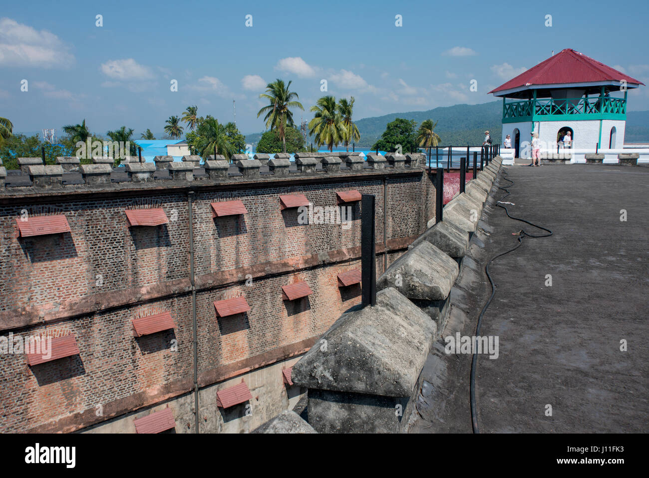 L'Inde, l'île d'Andaman, Port Blair. Tristement célèbre prison cellulaire National Monument aka Kala Pani. Infâme prison coloniale britannique utilisé par l'exil de pol Banque D'Images