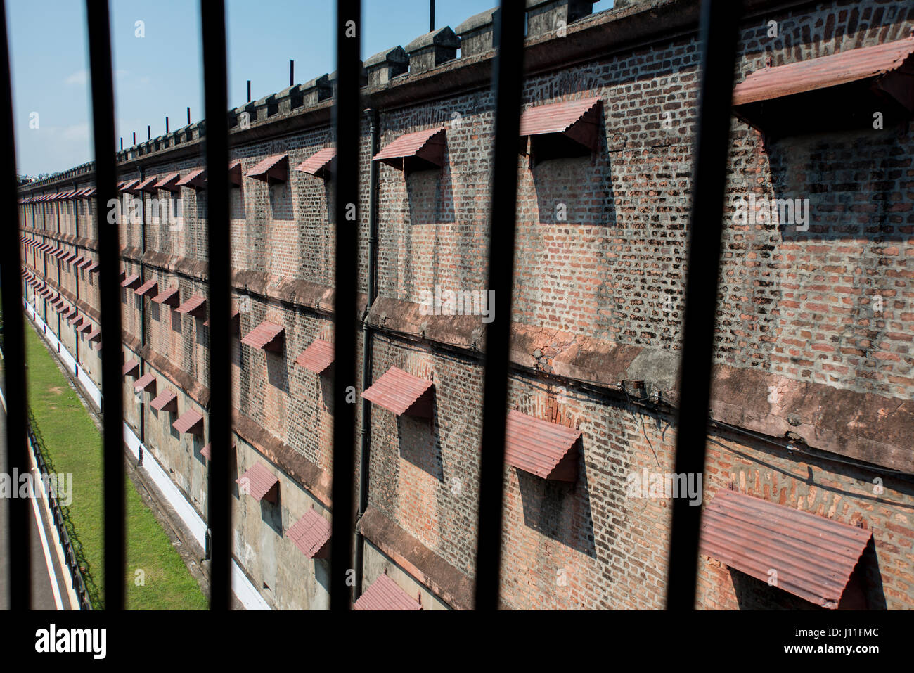 L'Inde, l'île d'Andaman, Port Blair. Tristement célèbre prison cellulaire National Monument aka Kala Pani. Infâme prison coloniale britannique utilisé par l'exil de pol Banque D'Images
