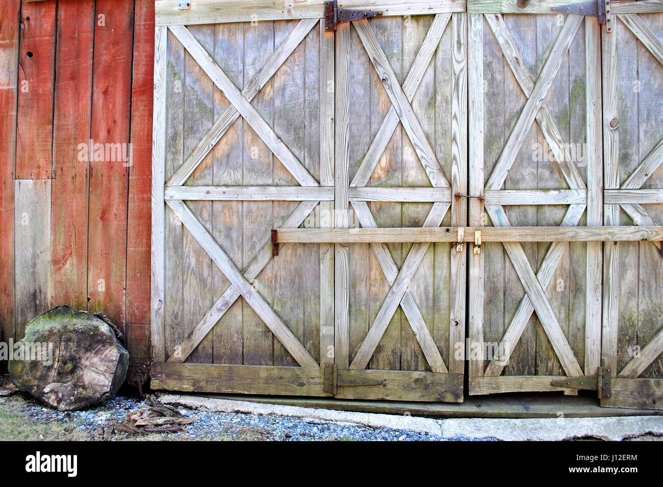 Belles portes de grange Banque D'Images