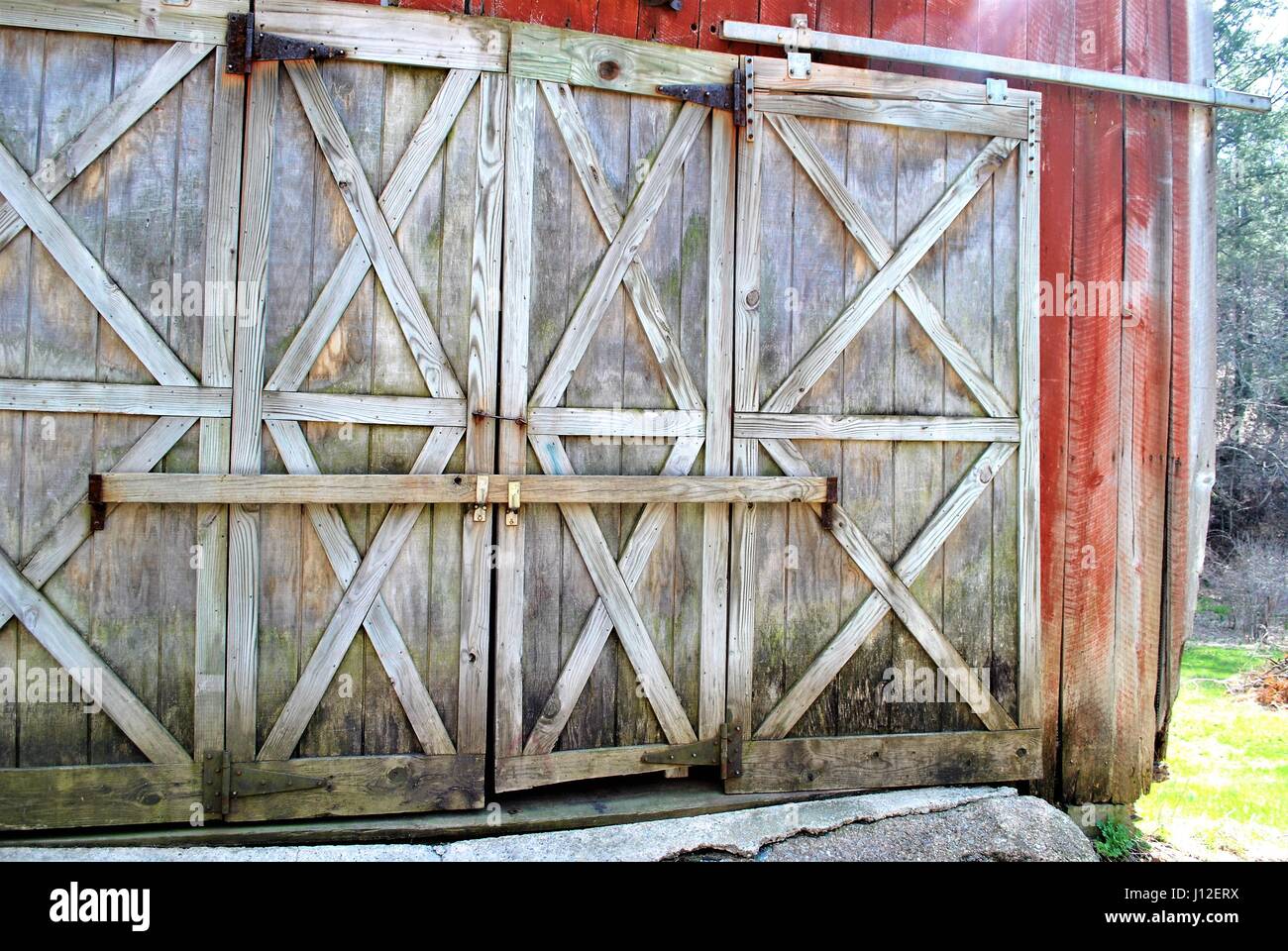 Belles portes de grange Banque D'Images