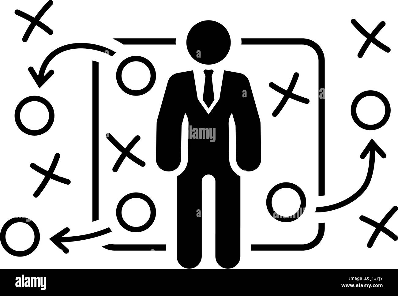 L'icône de tactiques. Modèle plat. Illustration de Vecteur