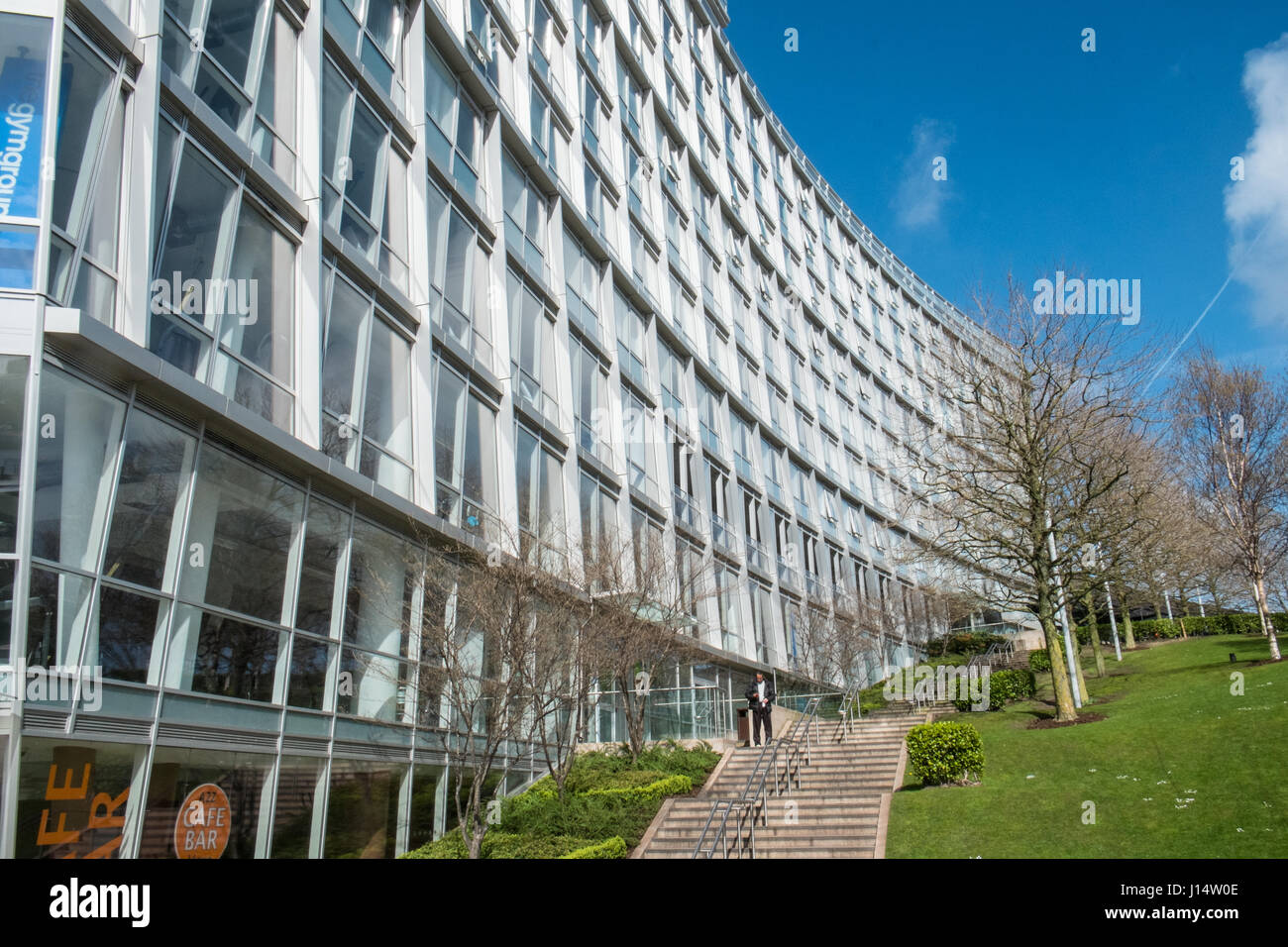 Un Parc à l'Ouest, le bord de l'eau,appartements,Parc Chavasse, Liverpool,une partie de l'un complexe commercial de Liverpool, Liverpool, Merseyside.,,UK,Royaume-Uni, Angleterre, Banque D'Images