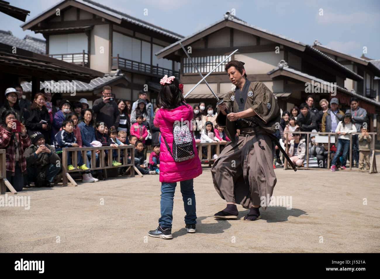 Samurai show à Toei le parc des studios de Kyoto, Kyoto, Japon Banque D'Images