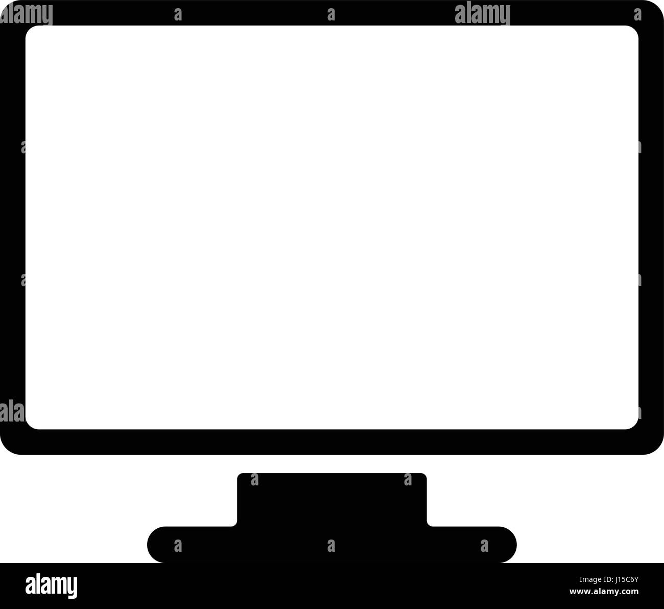 L'icône du moniteur d'ordinateur. Télévision symbole PC. Illustration vectorielle, EPS10 Illustration de Vecteur