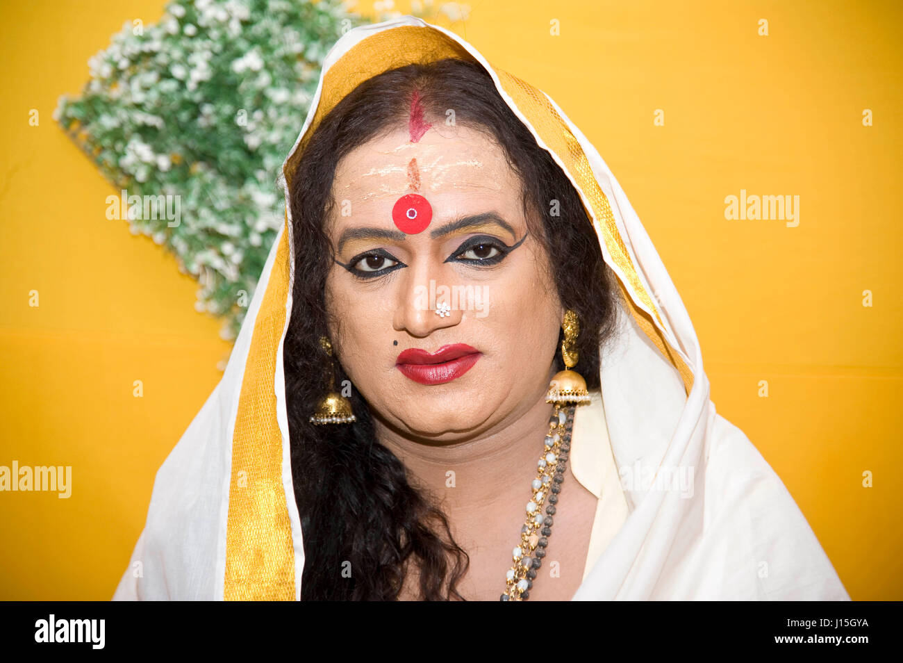 Les transgenres, Laxmi Narayan tripathi, Kumbh Mela, Madhya Pradesh, Inde, Asie Banque D'Images