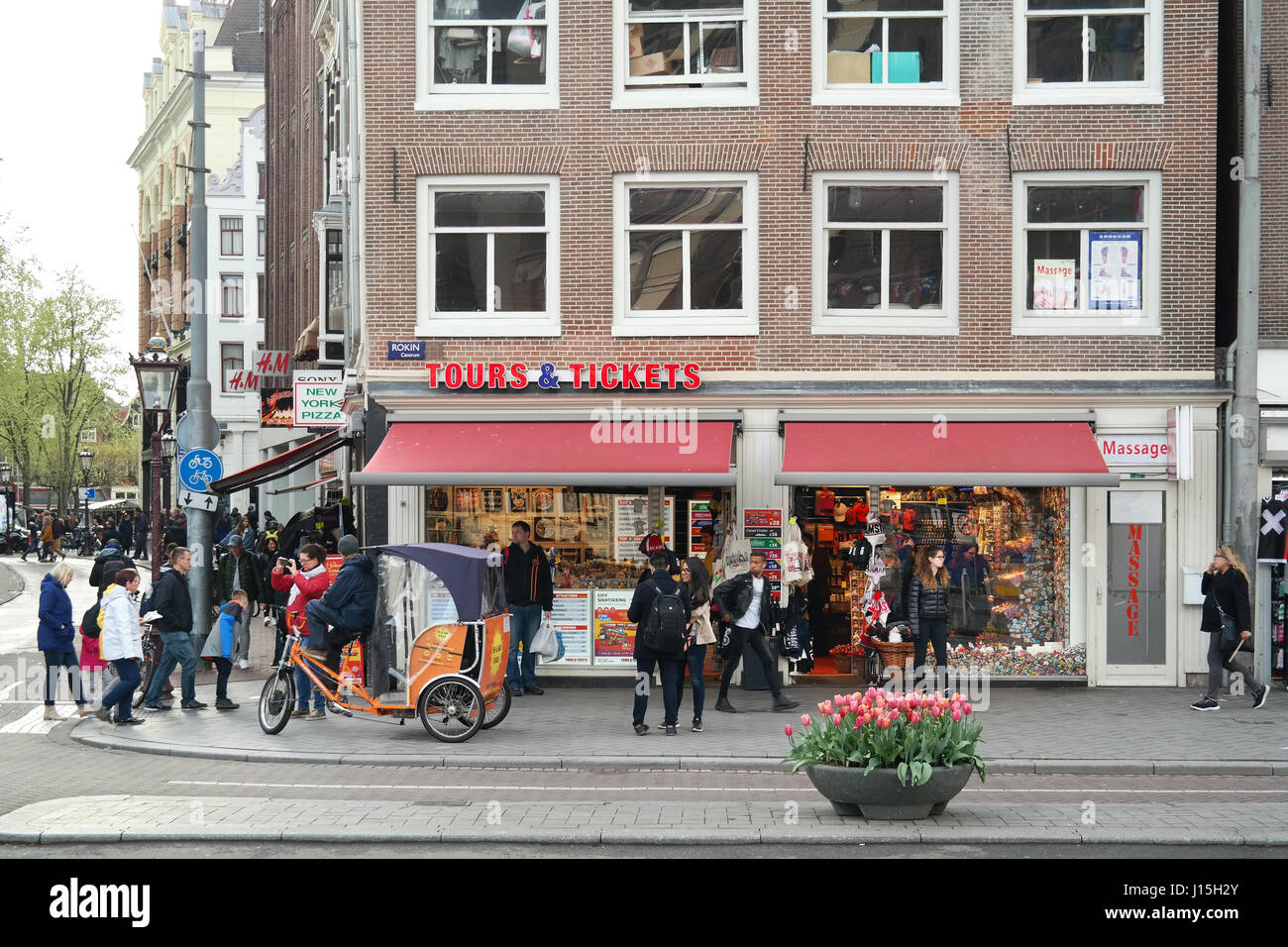 Bureau des excursions et des billets, Amsterdam, Pays-Bas Banque D'Images