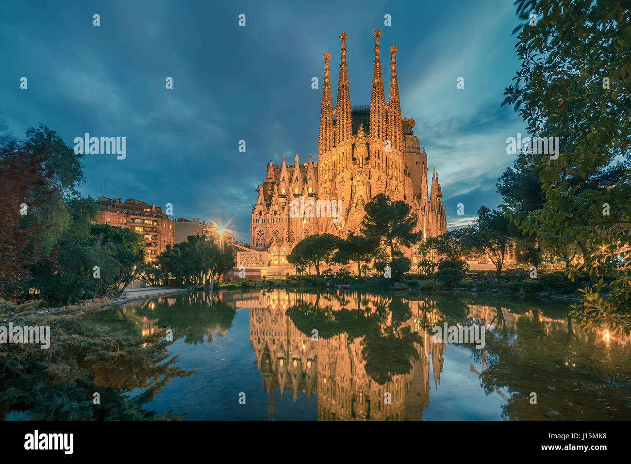 Barcelone, Catalogne, Espagne : Basicila et Église expiatoire de la Sainte Famille, connu sous le nom de Sagrada Familia Banque D'Images