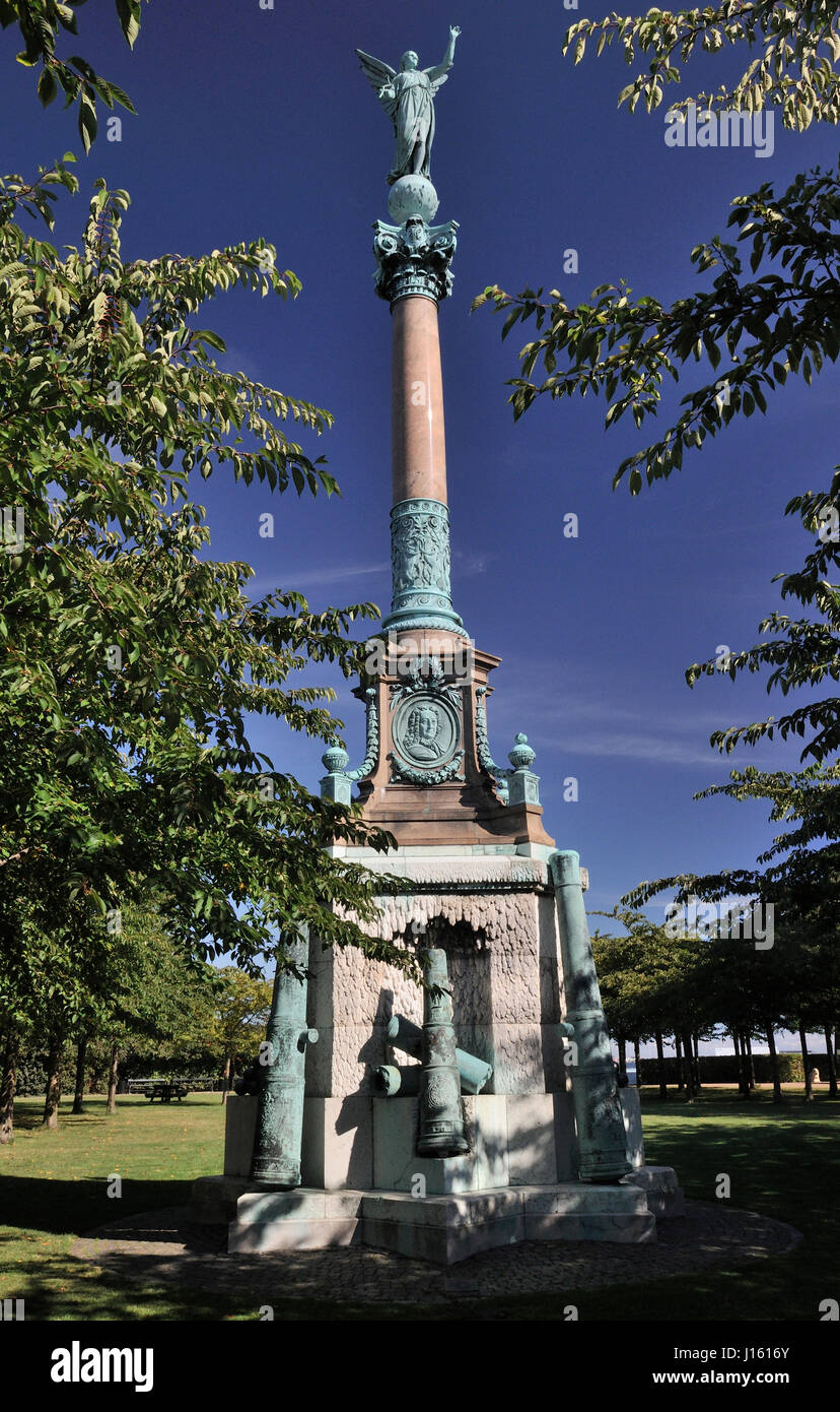 Ivar huitfeldt pilier commémoratif à langelinie, Copenhague, Danemark Banque D'Images