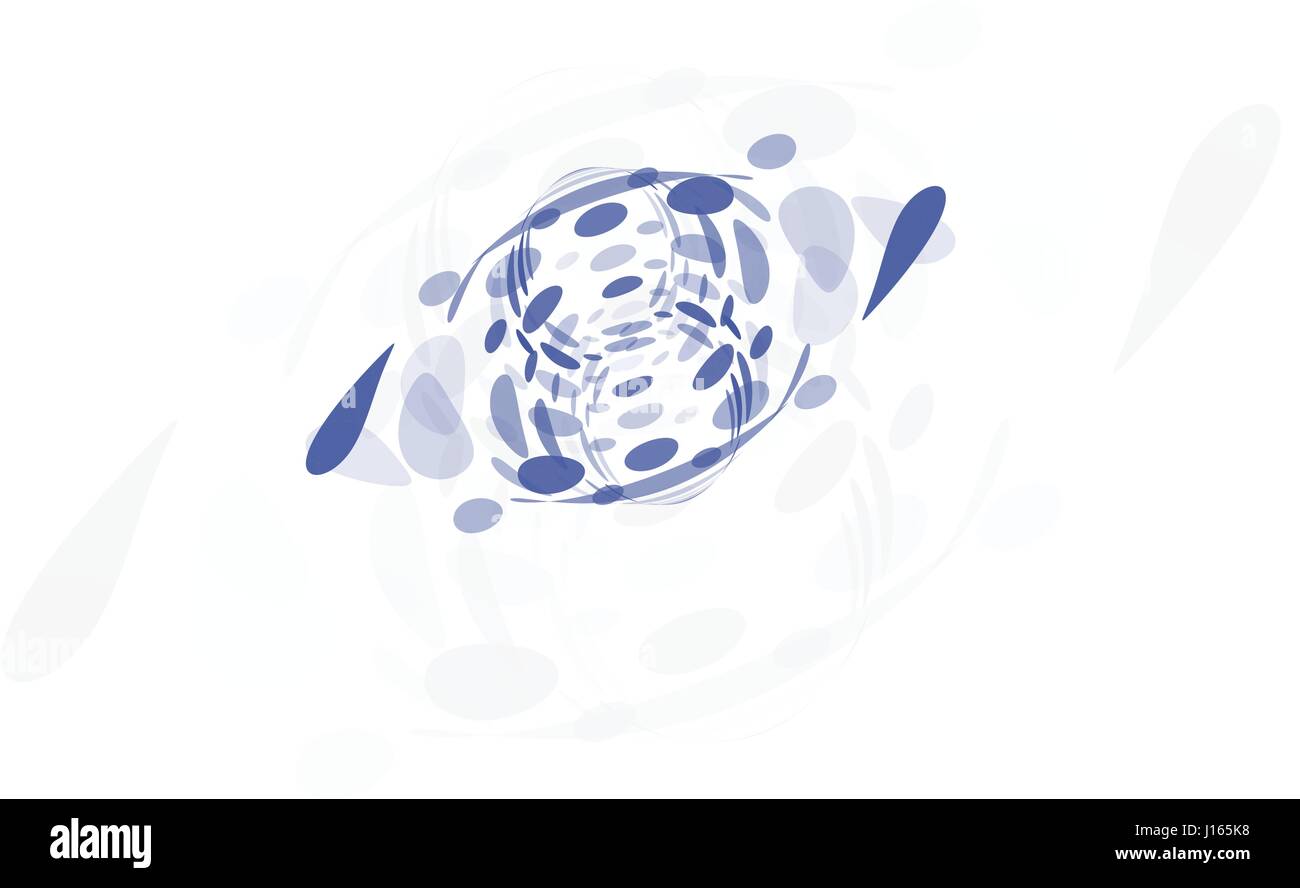 Résumé isolés logo coloré forme inhabituelle de bulles, en pointillé sur fond noir logo vector illustration Illustration de Vecteur