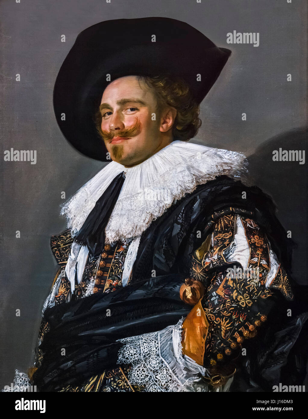 Peinture du cavalier riant par Frans Hals (c.1582-1666), huile sur toile, 1624 Banque D'Images